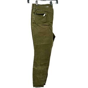 EVRI Jeggings Womens Size 16W Olive Green Stretch Mid-Rise Skinny Leg Pants